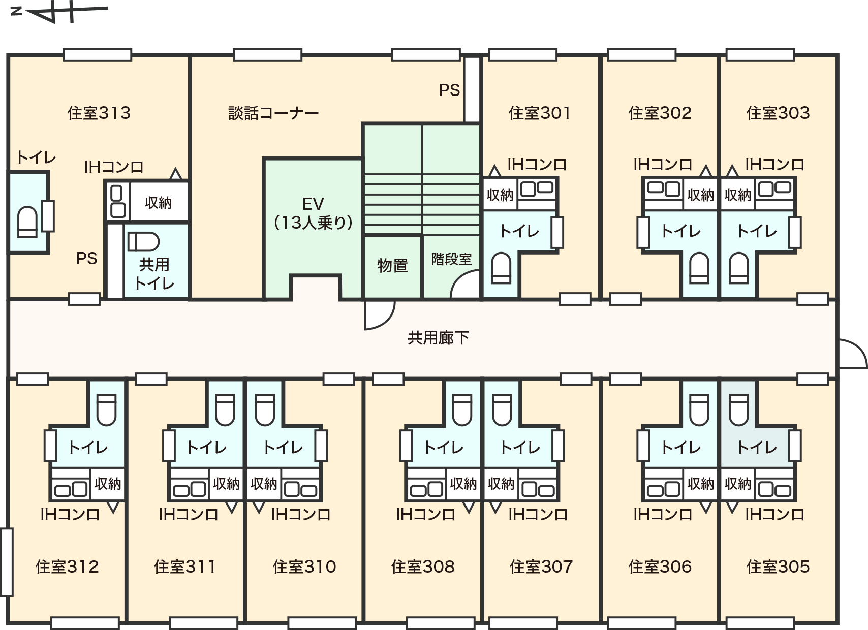 3Fのフロアマップ